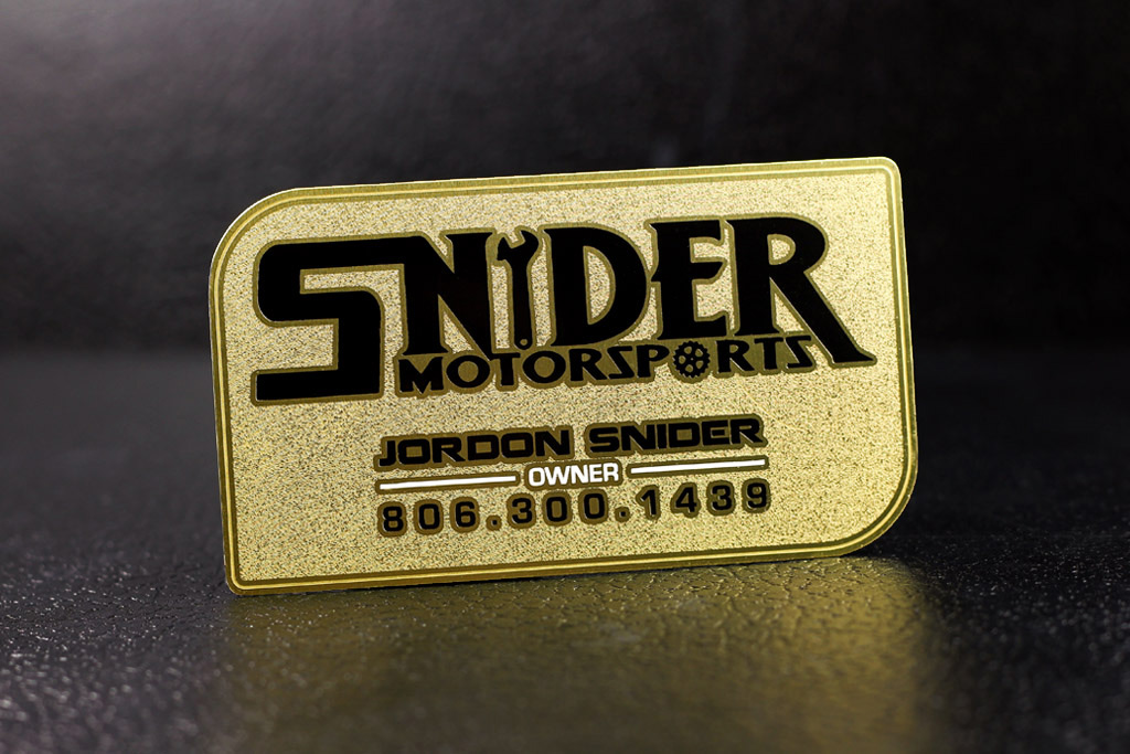 Brass Finish Business Cards 50