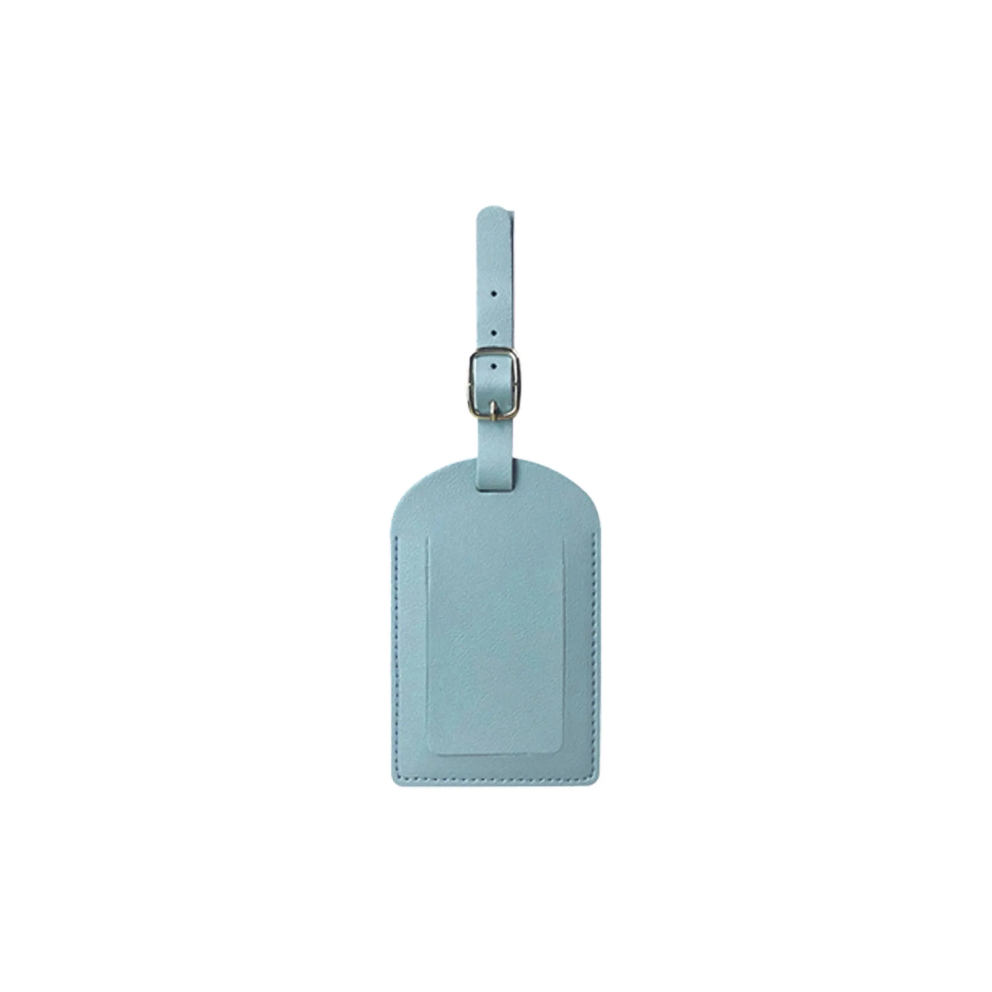 MOQ 20 Premium PU Leather Luggage Tag with Keychain 13