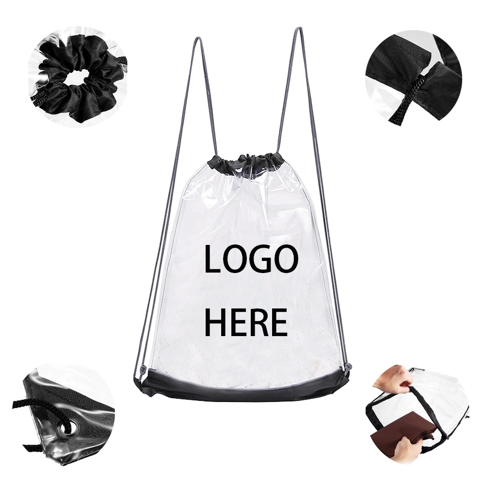 Promotional Clear Plastic Drawstring Bag 3