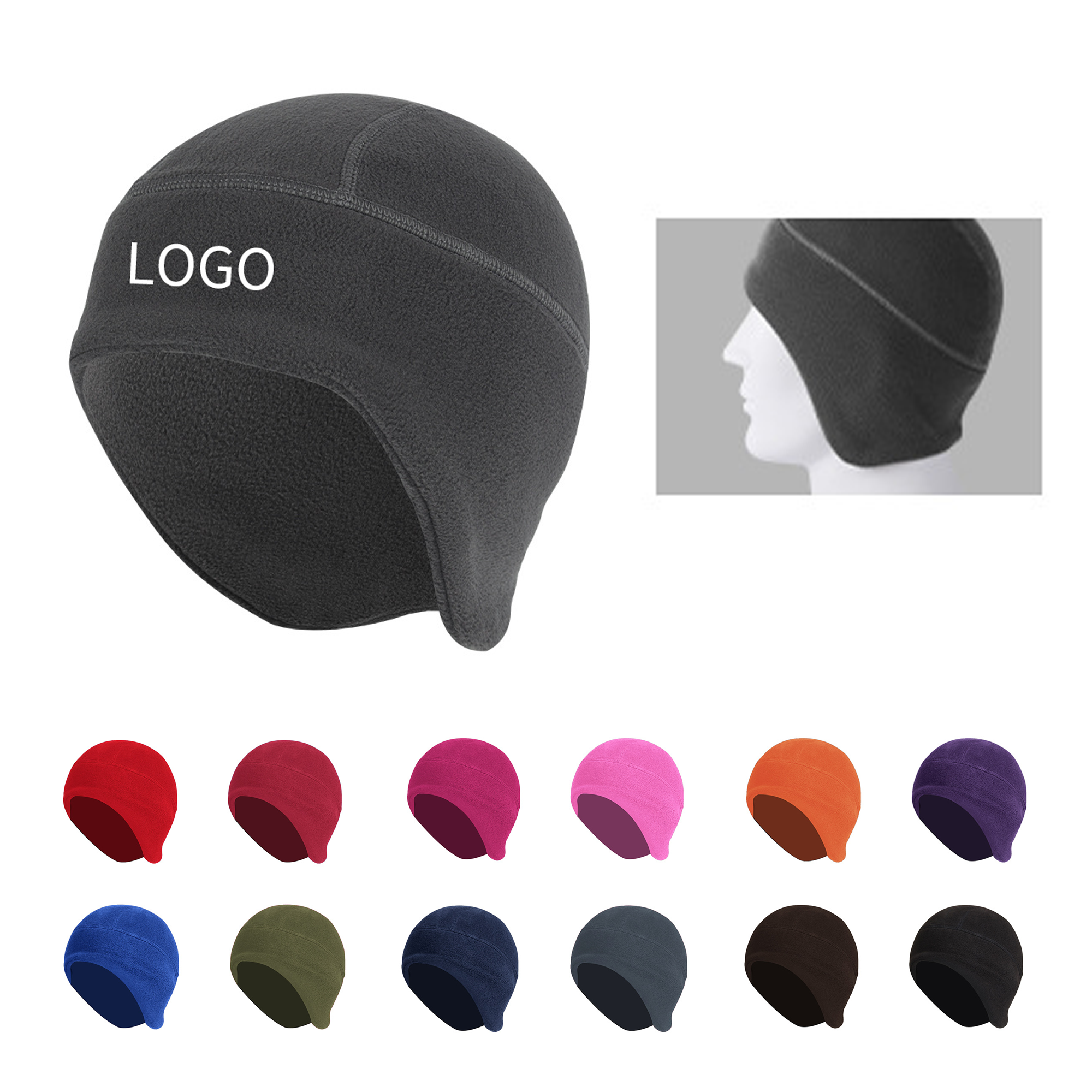 MOQ50 Polar Fleece Cycling Earmuff Cap 2