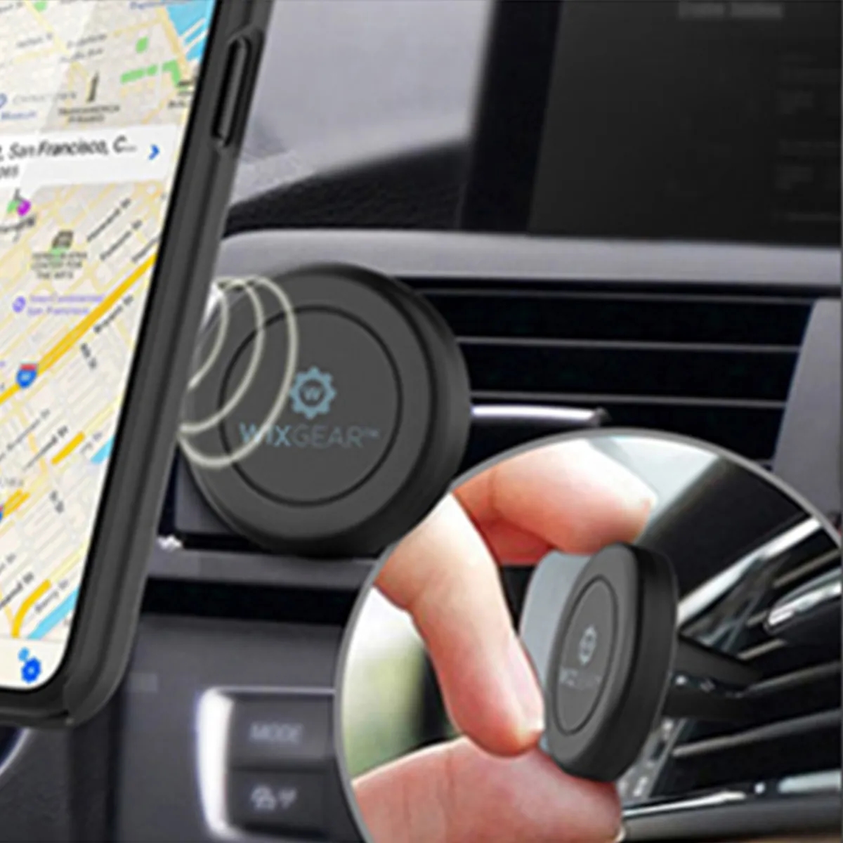 Portable Universal Air Vent Magnetic Car Mount Phone Holder 4