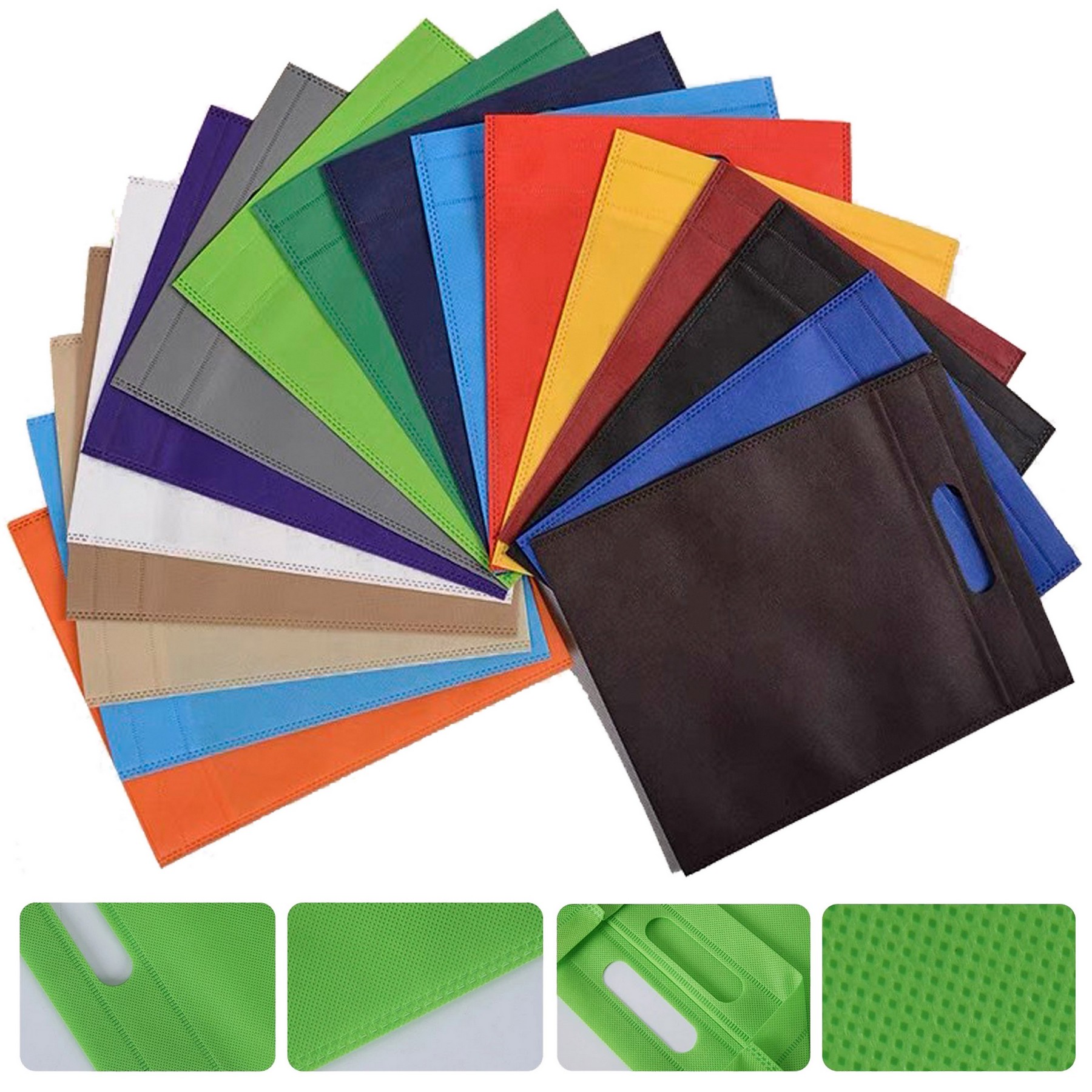 Flat Top Die Cut Non Woven Grocery Bag (11.82 X 15.76 In) 1