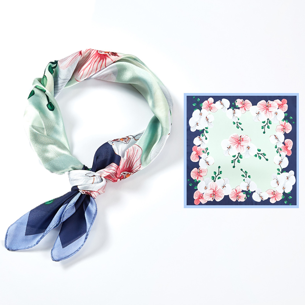 53x53cm Women Satin Silk Scarf Kerchief 7