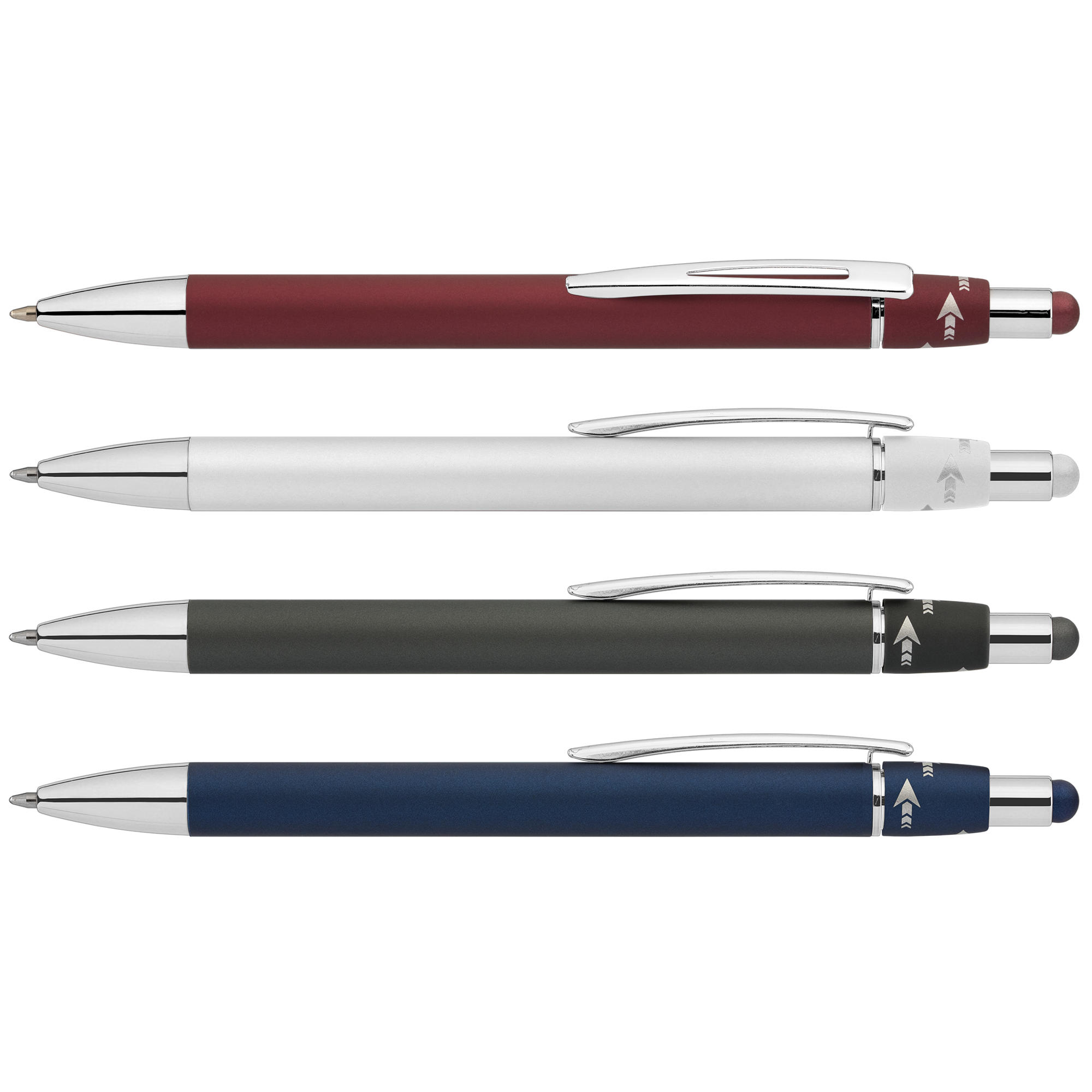 Orbit Spinner Chrome Metal Pen w/ Stylus 30