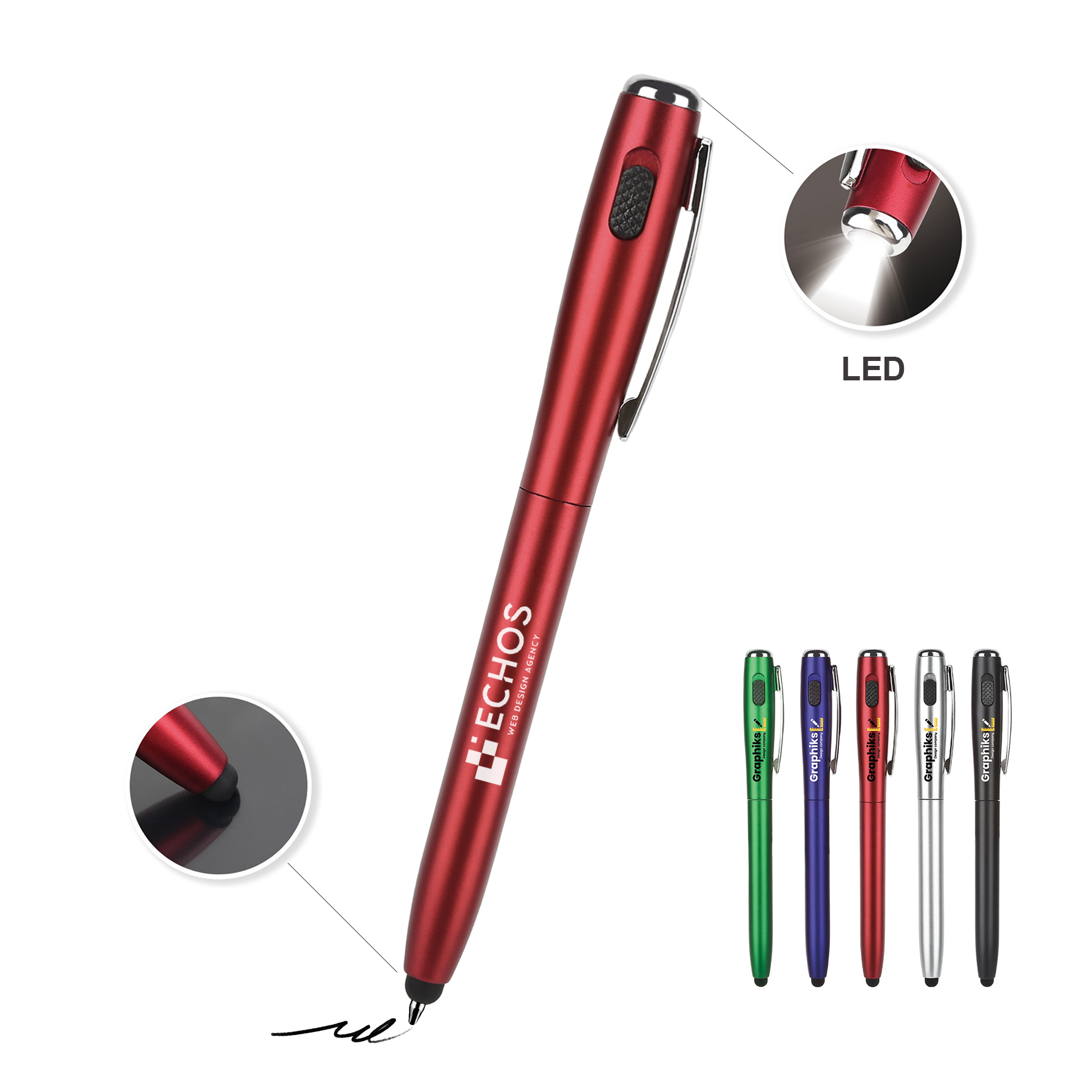 LED Stylus Ballpoint Pen 3