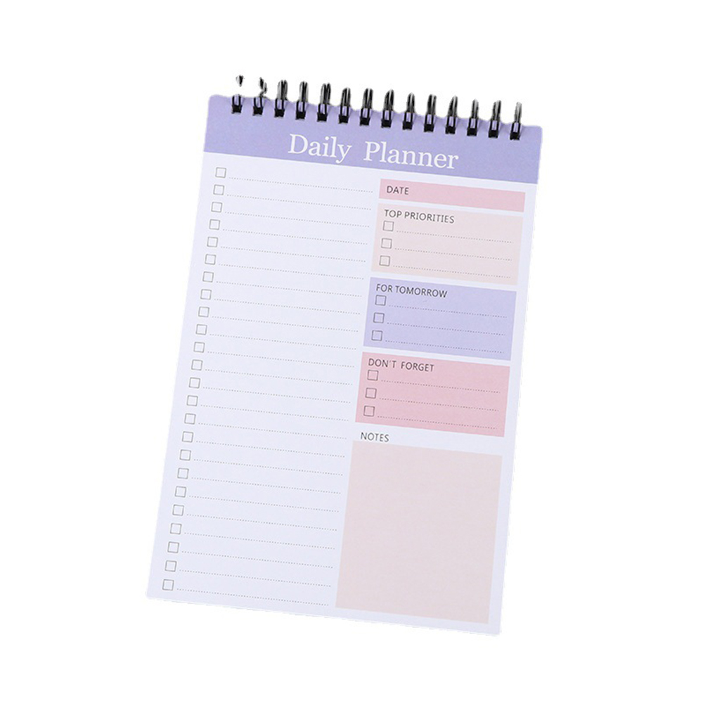 Office plan, daily plan coil notepad