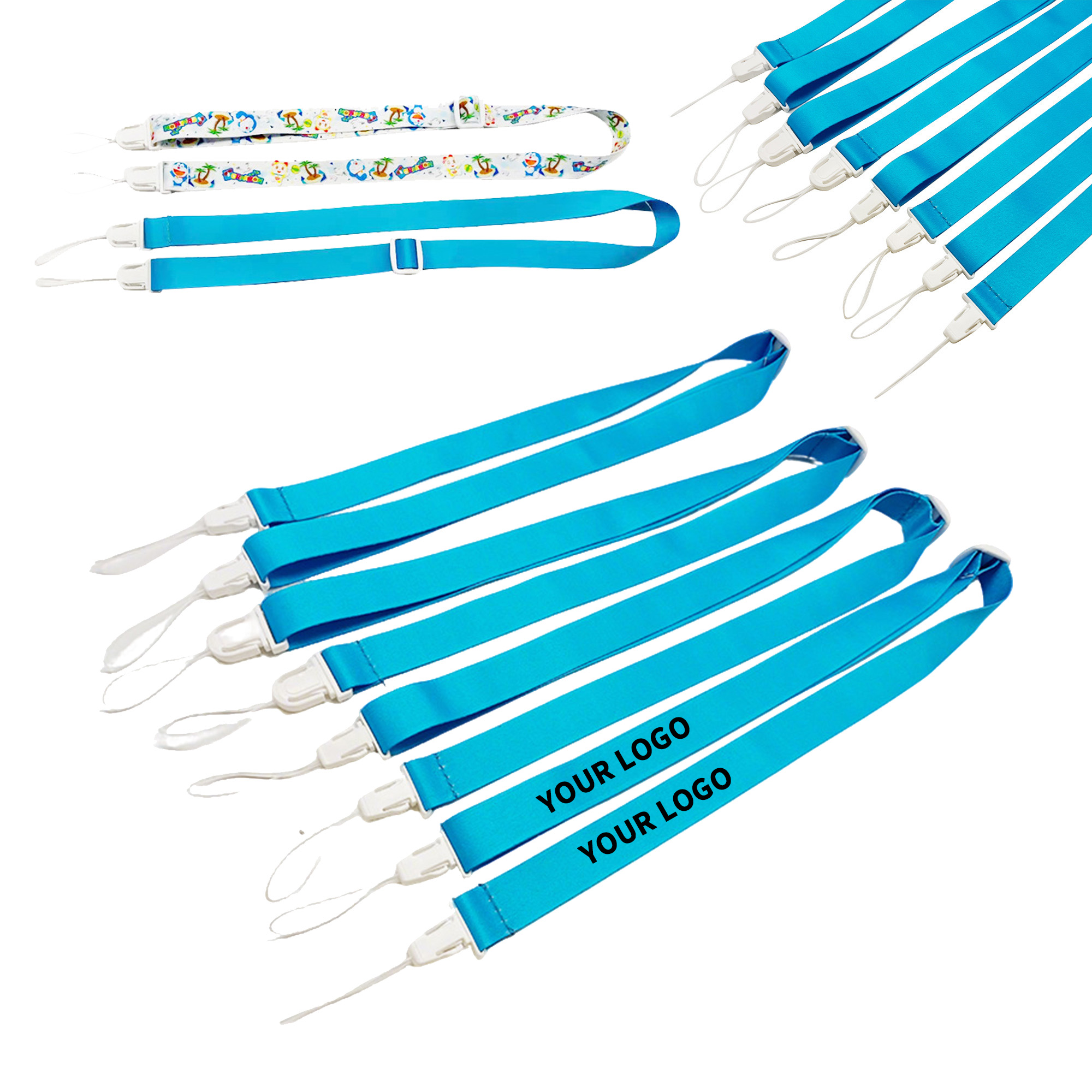 Polyester Pacifier Strap With Plastic Clip 8.7" x 1" 1