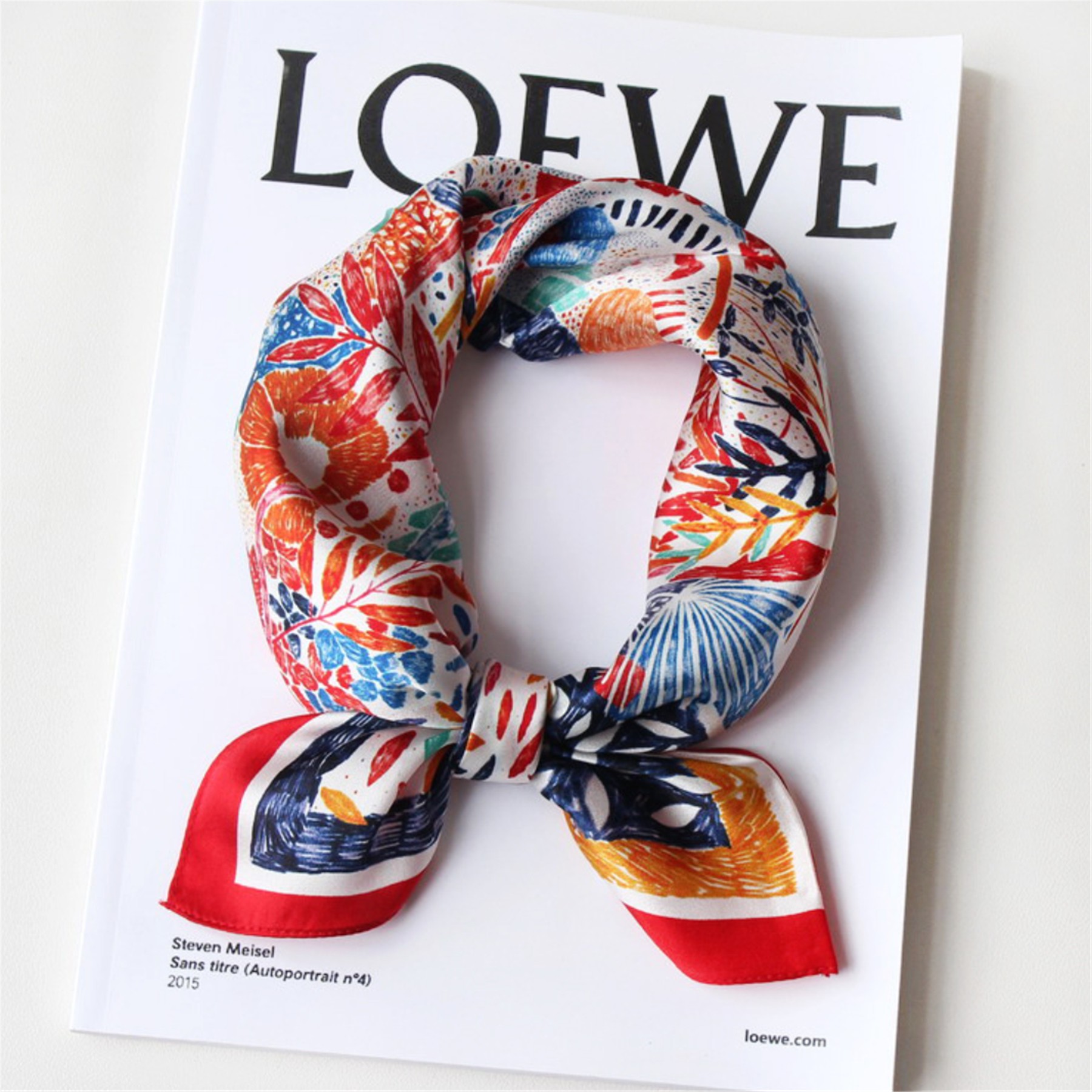 Square Silk Headscarf 6
