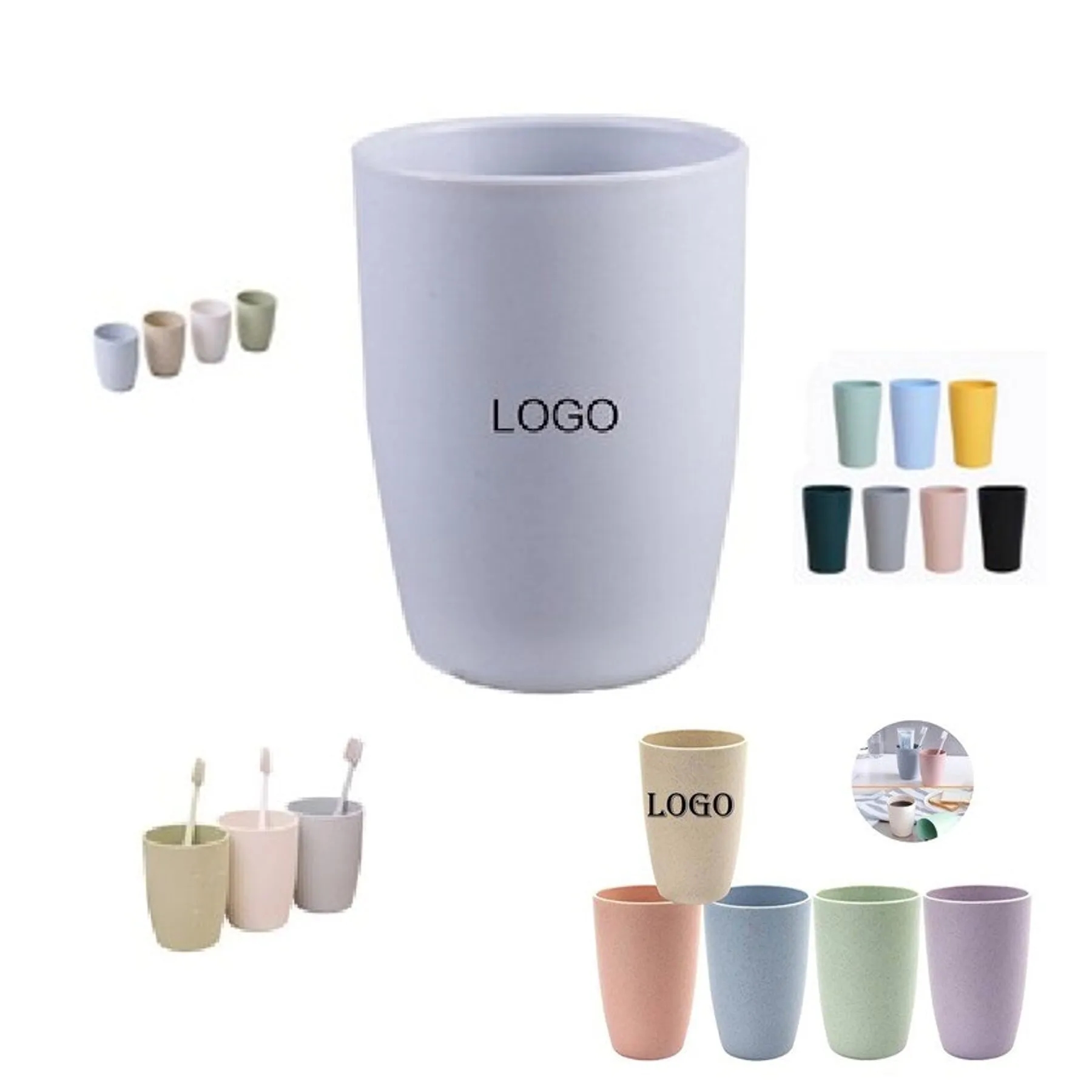 Wheat straw mouthwash cup home hotel 3