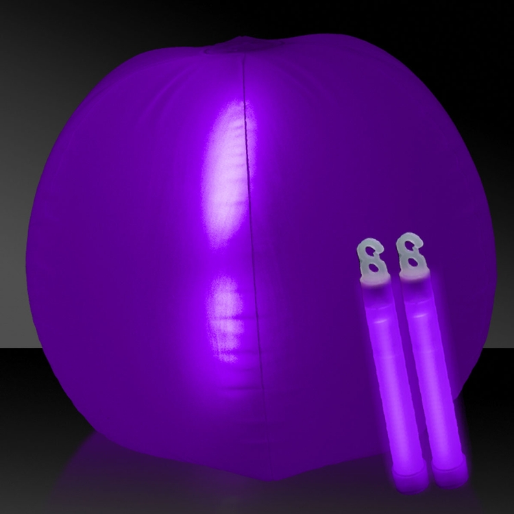 Translucent Purple 24" Inflatable Beach Ball with Glow Stick 5