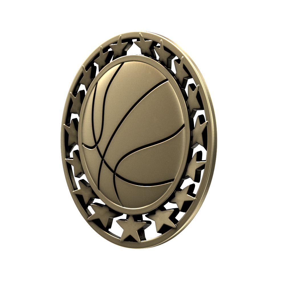 Basketball Star Medallion (2-1/2") 5