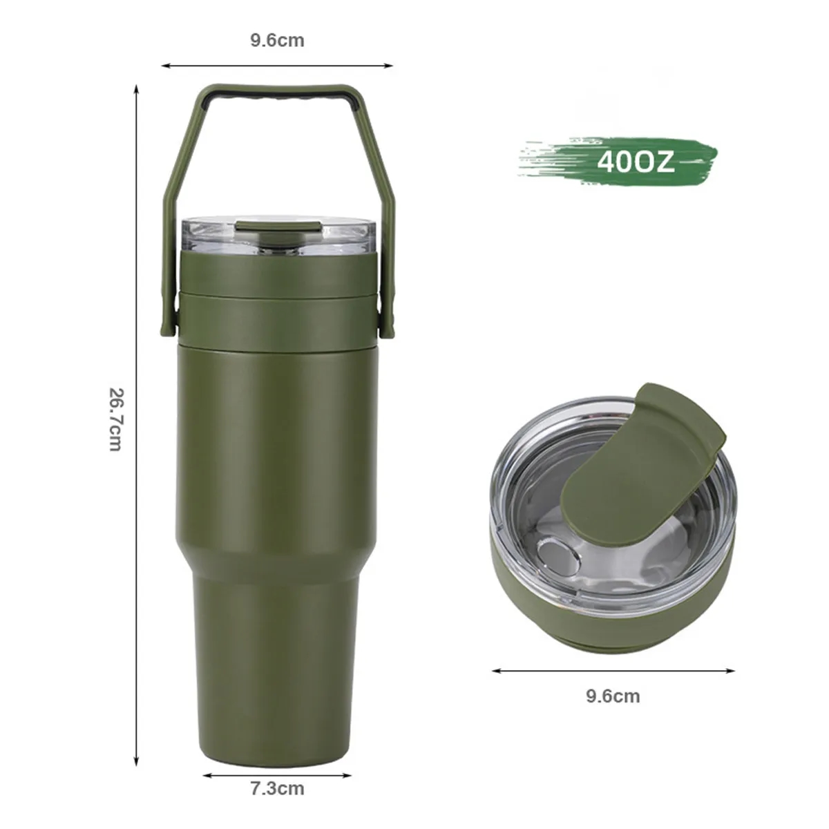 30/40 oz. Stainless Steel Insulated Tumbler with Straw Lid 7