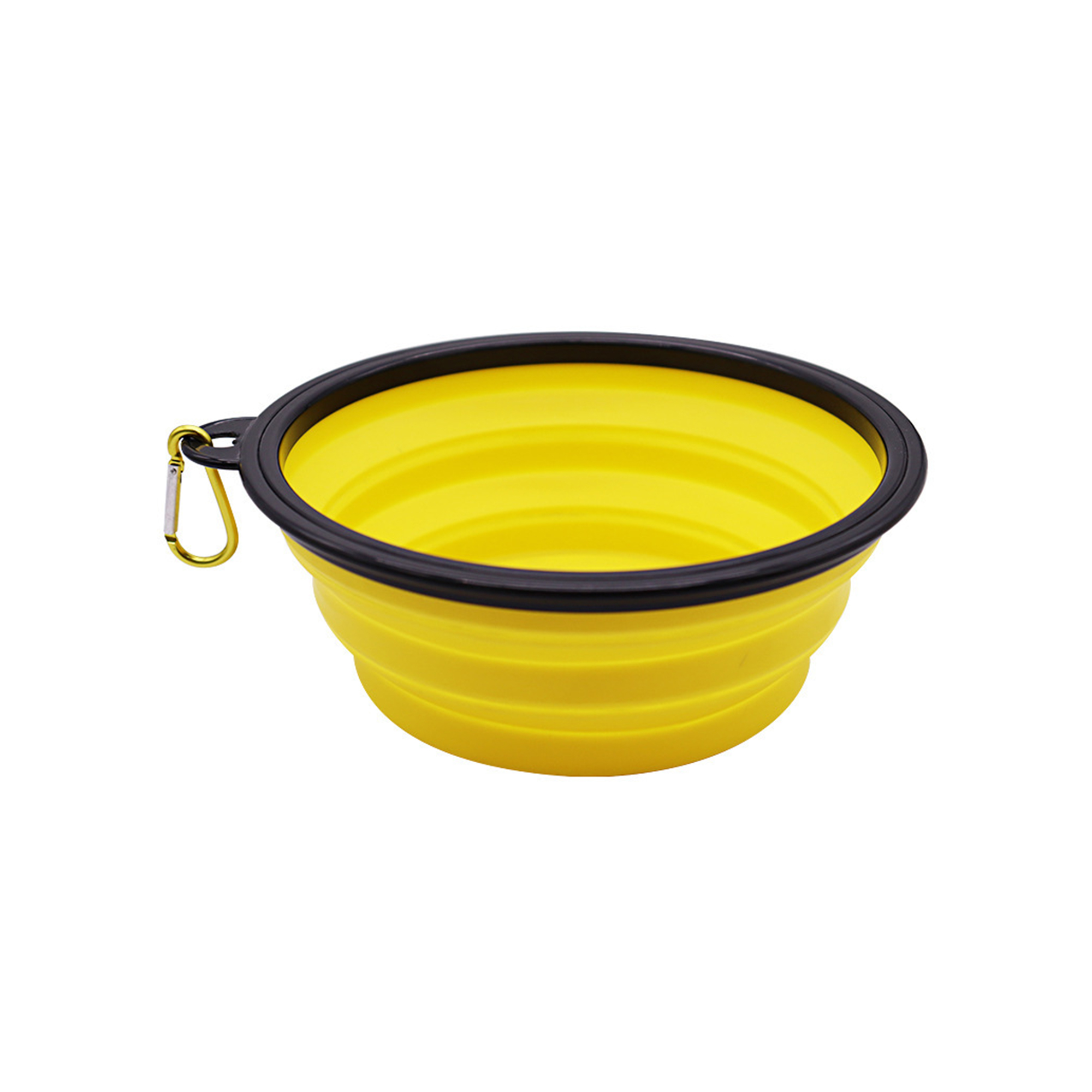 TPE Pet Collapsible Feeding Bowl With Carabiner 5" x 3.5" x 2" 3
