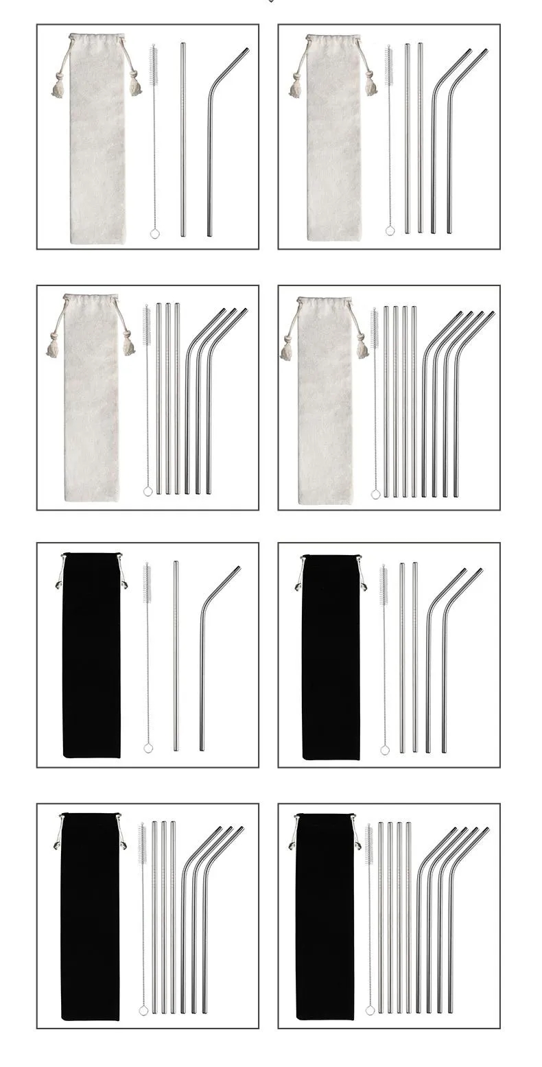 Stainless Steel Straws Straight and Bent Tubes 2
