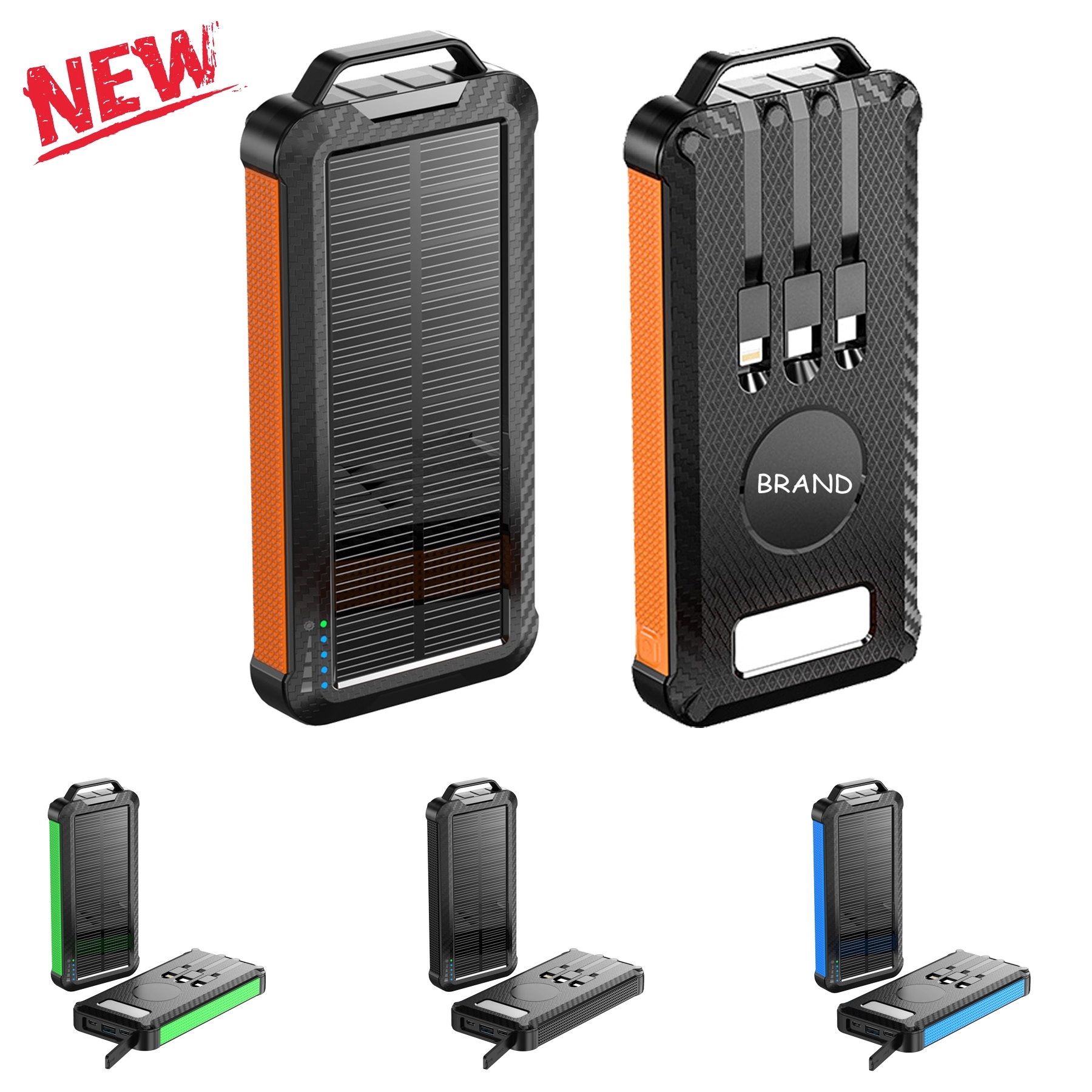 New Arrival ! Wireless Solar Power Charger Built-in Cable 1