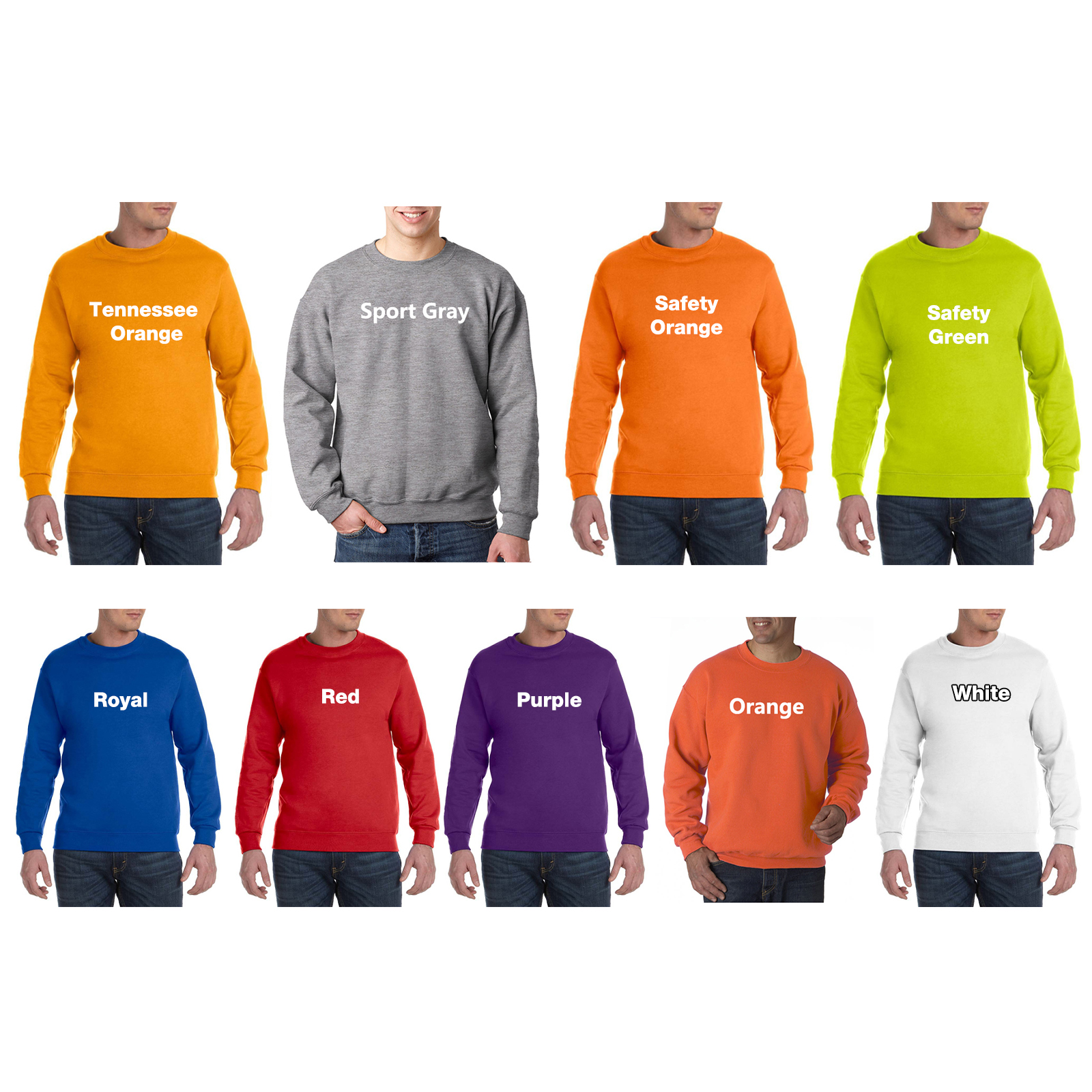 Gildan® Adult Sports Crewneck Sweatshirts, custom hoodie or sweatshirt with logo imprint 3