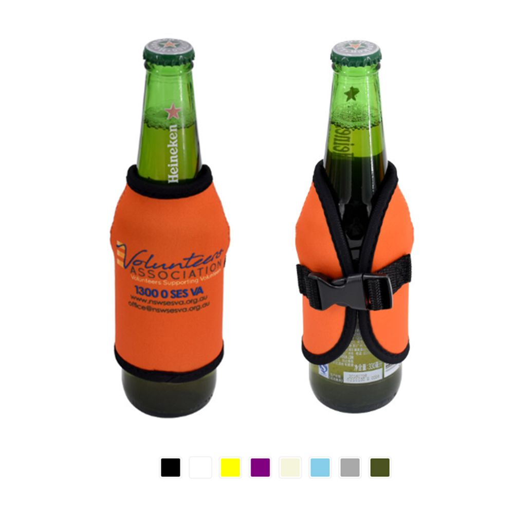 Neoprene Bottle Cooler w/Adjustable Buckle Closure 2