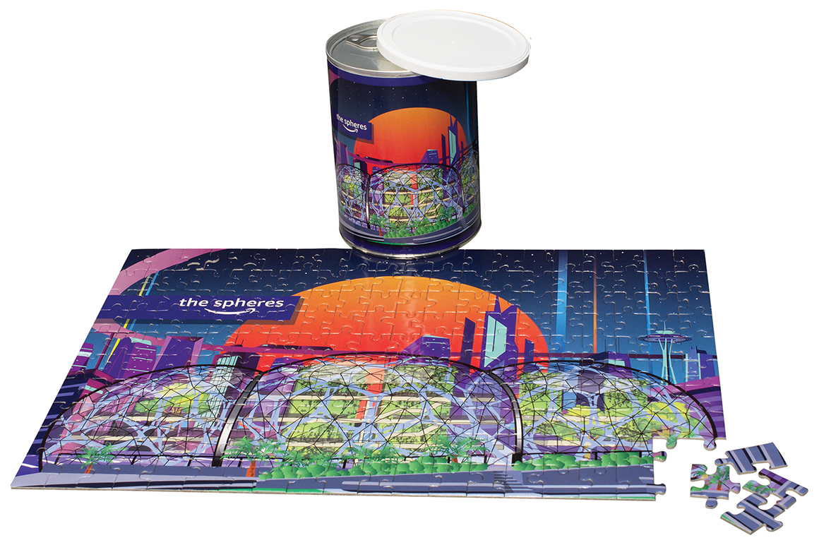 200 Pieces - 11" x 16" - Large Puzzle in Can 2