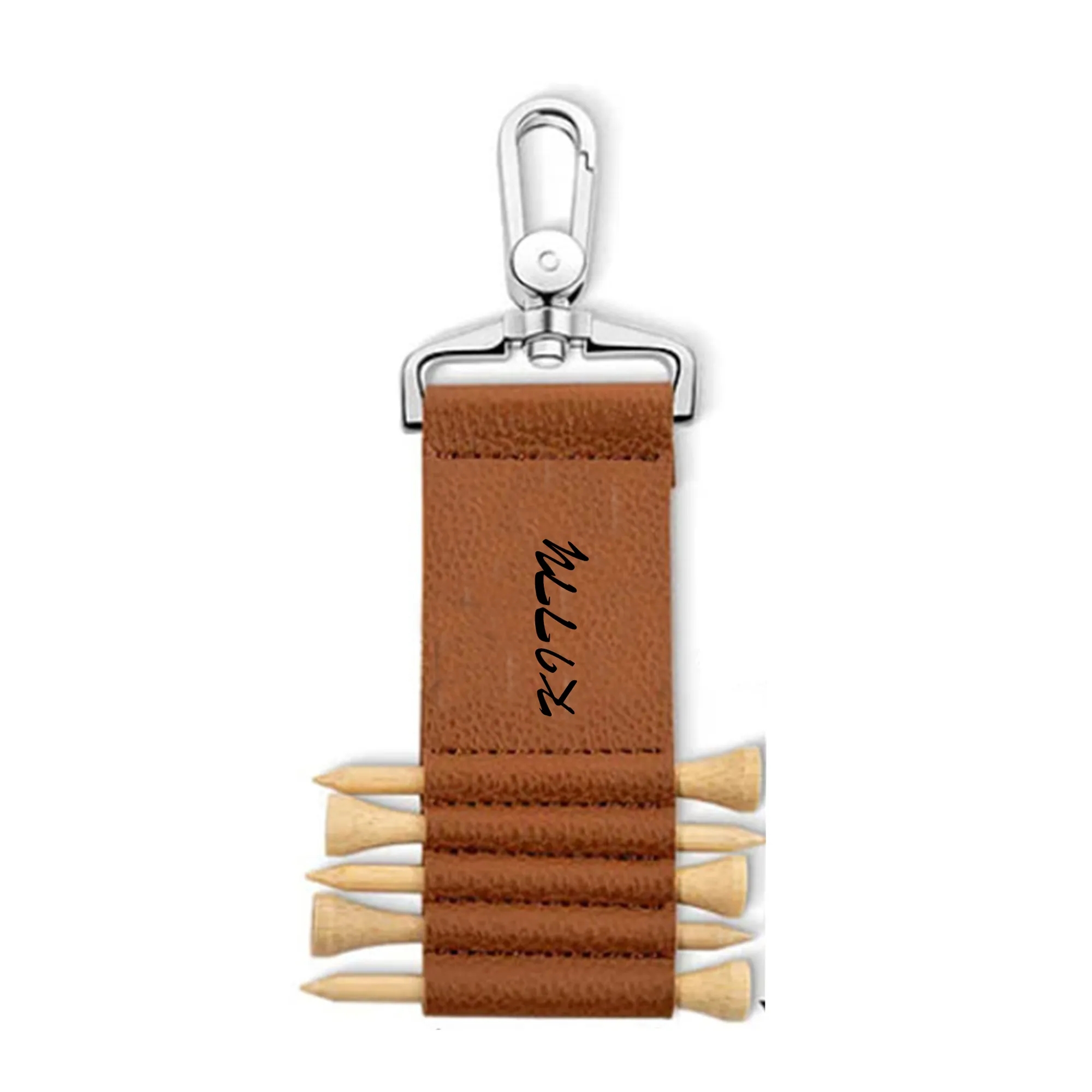 Golf Tee Storage Leather Case 3