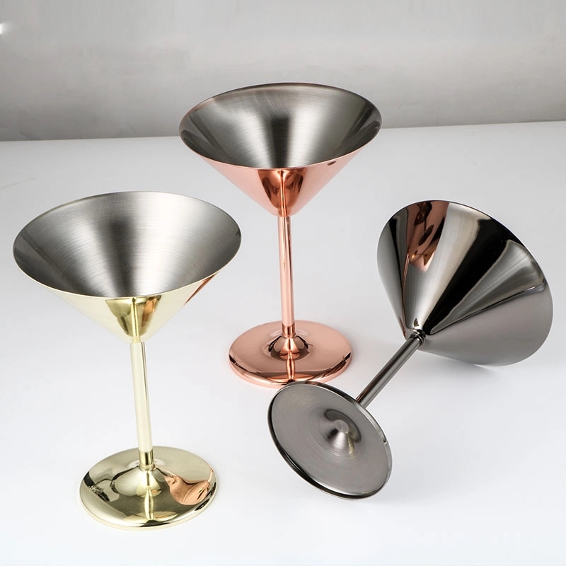 Custom 7 oz Stainless Steel Margarita Glasses 8