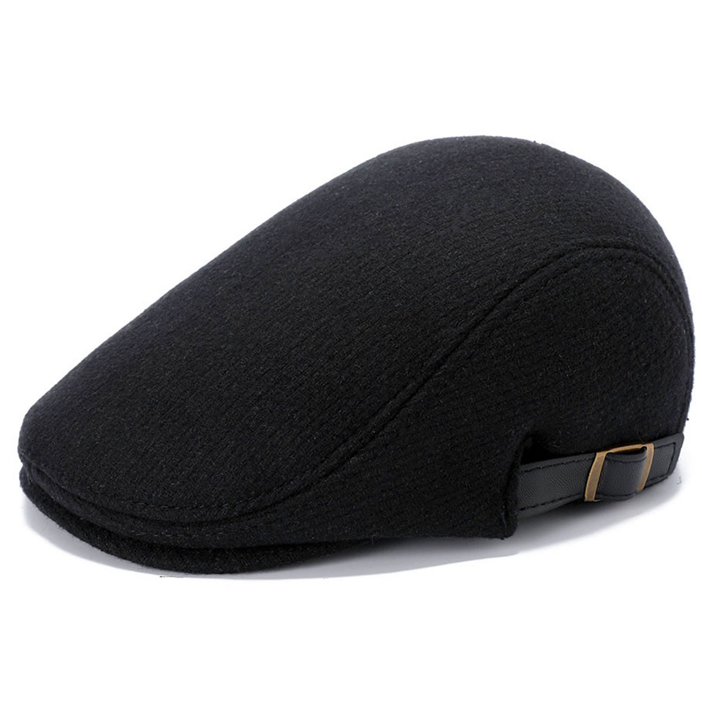 Men Woolen Beret Flat Ivy Cap Painter Newsboy Hat 13