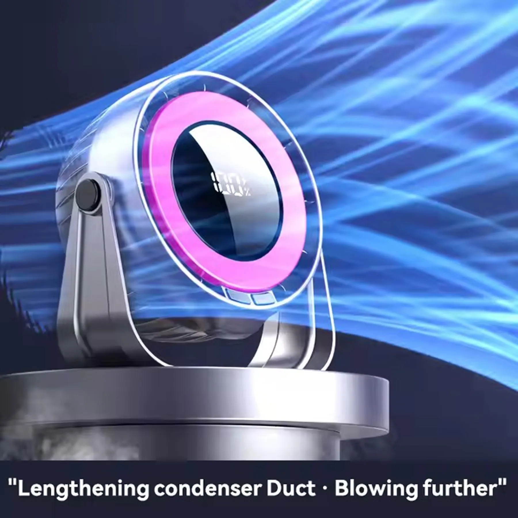 4000 mAh Rechargeable 100 Gears Table Fan with LED Display 5