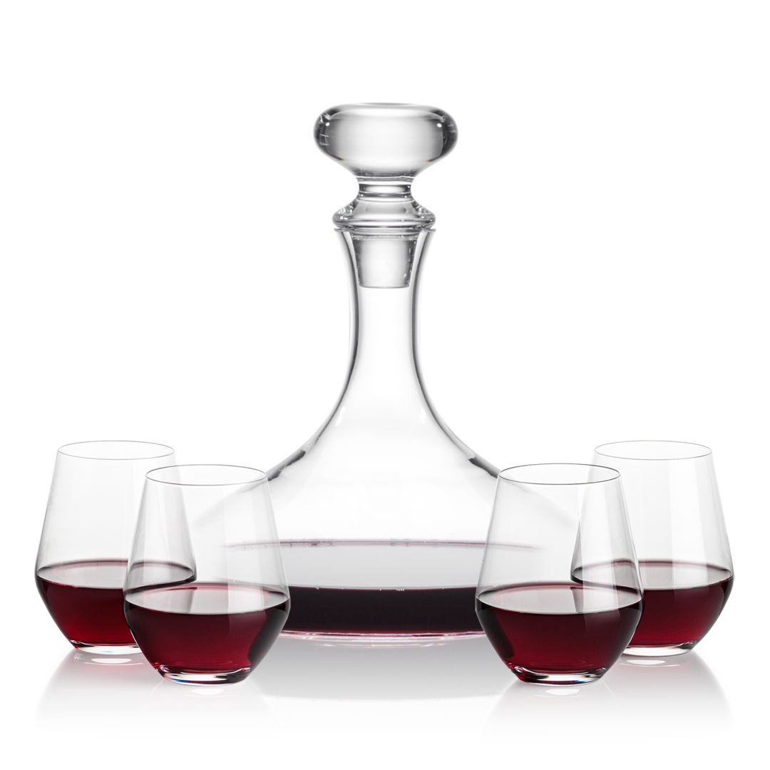 Stratford Decanter & Reina Stemless Wine 2