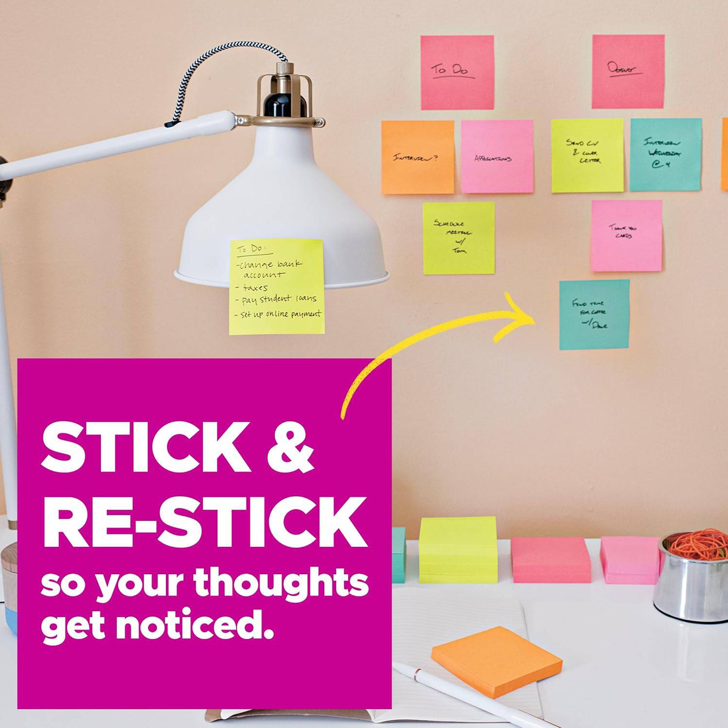 15 Pads Colorful Tearable Sticky Notes 3
