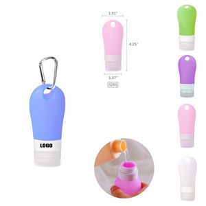 60ml Silicone Travel Bottle With Carabiner And Flip Up Lid 8