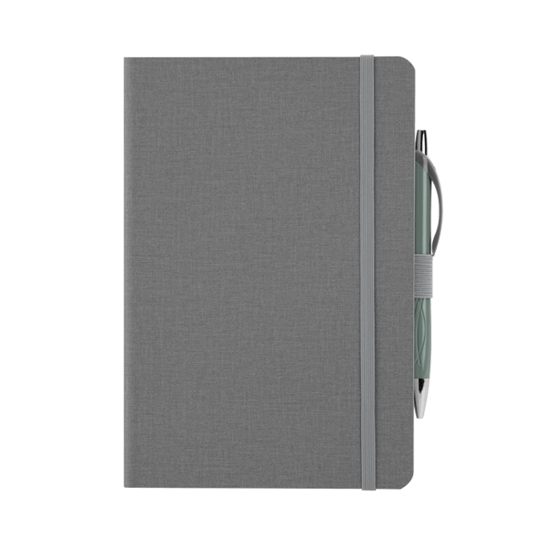 Crosshatch PU Notebook With Pen 5