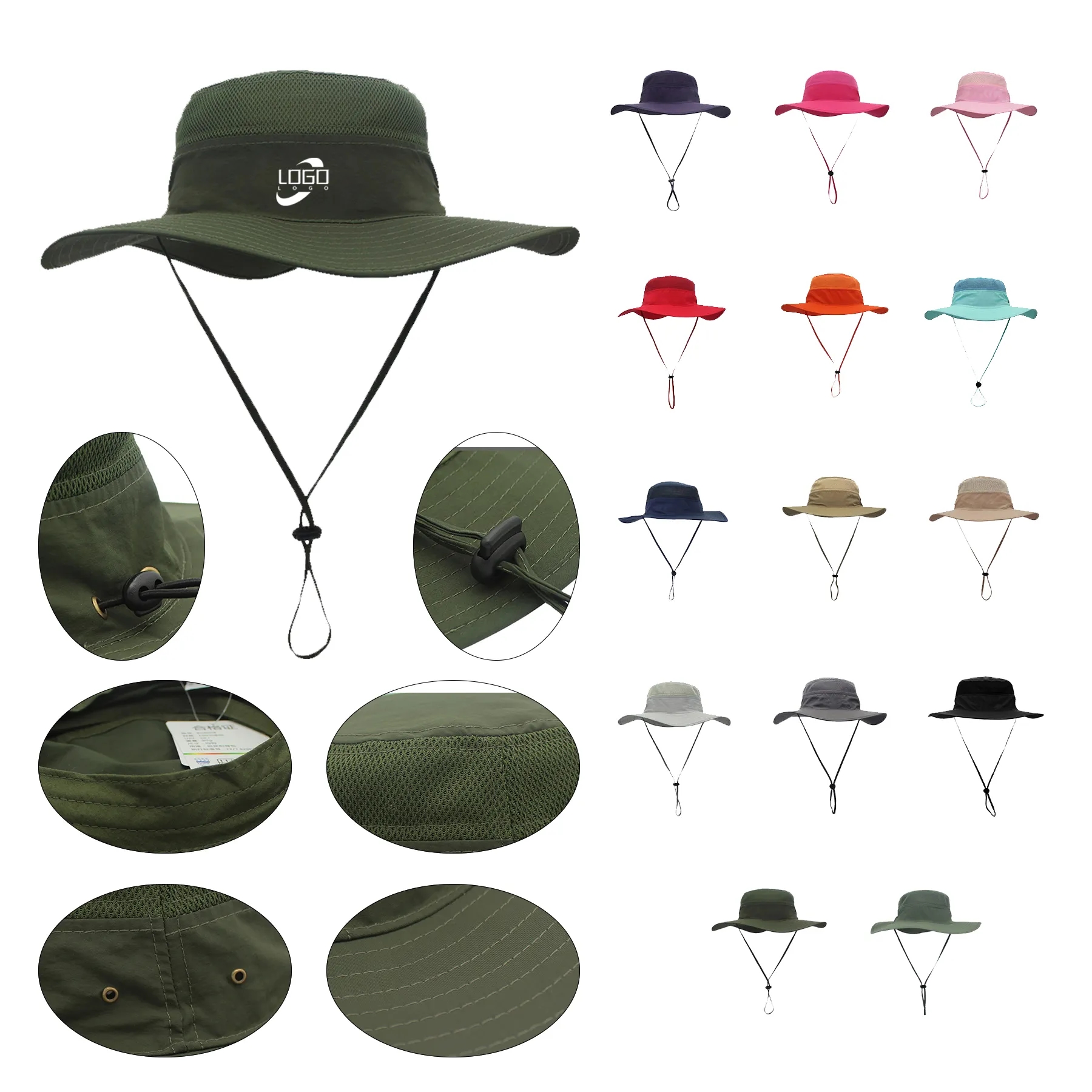 Wide Brim UV Protection Sun Bucket Cap 2