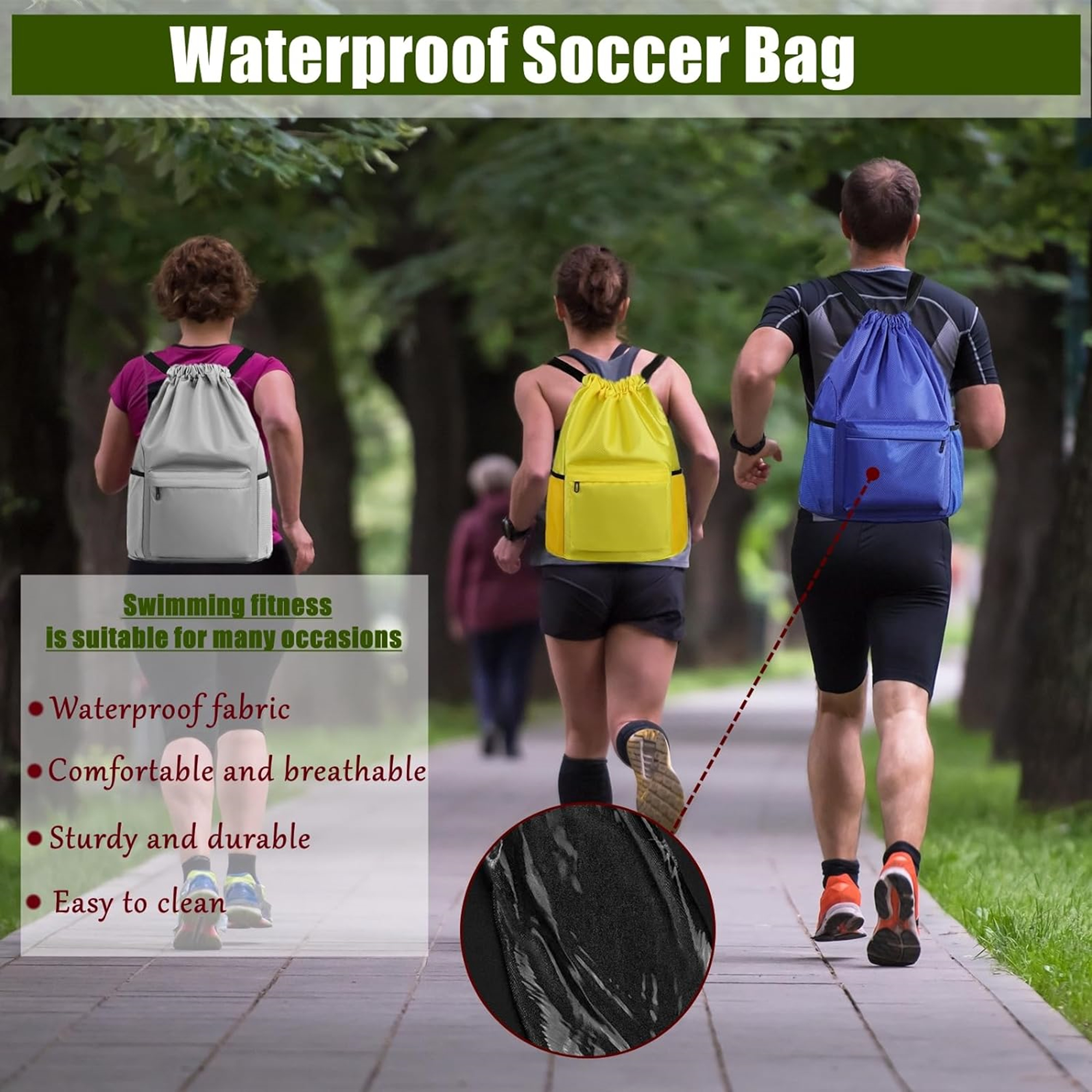 Solid Color Sports Backpack 2