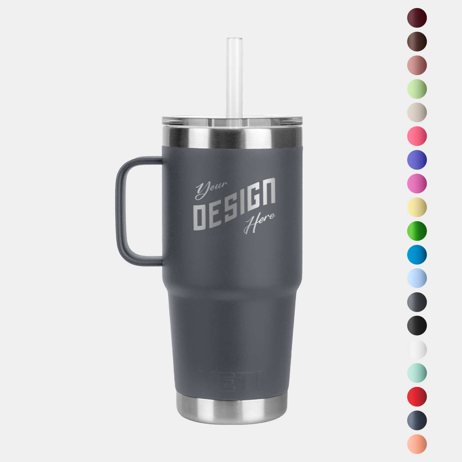 25 Oz YETI® Rambler Stainless Steel Insulated Tumbler w/ Straw Lid 1