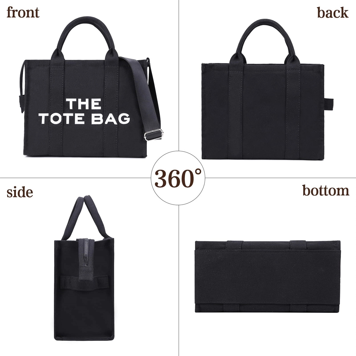 Canvas Tote Bags for Women, custom tote bag with logo imprint 5