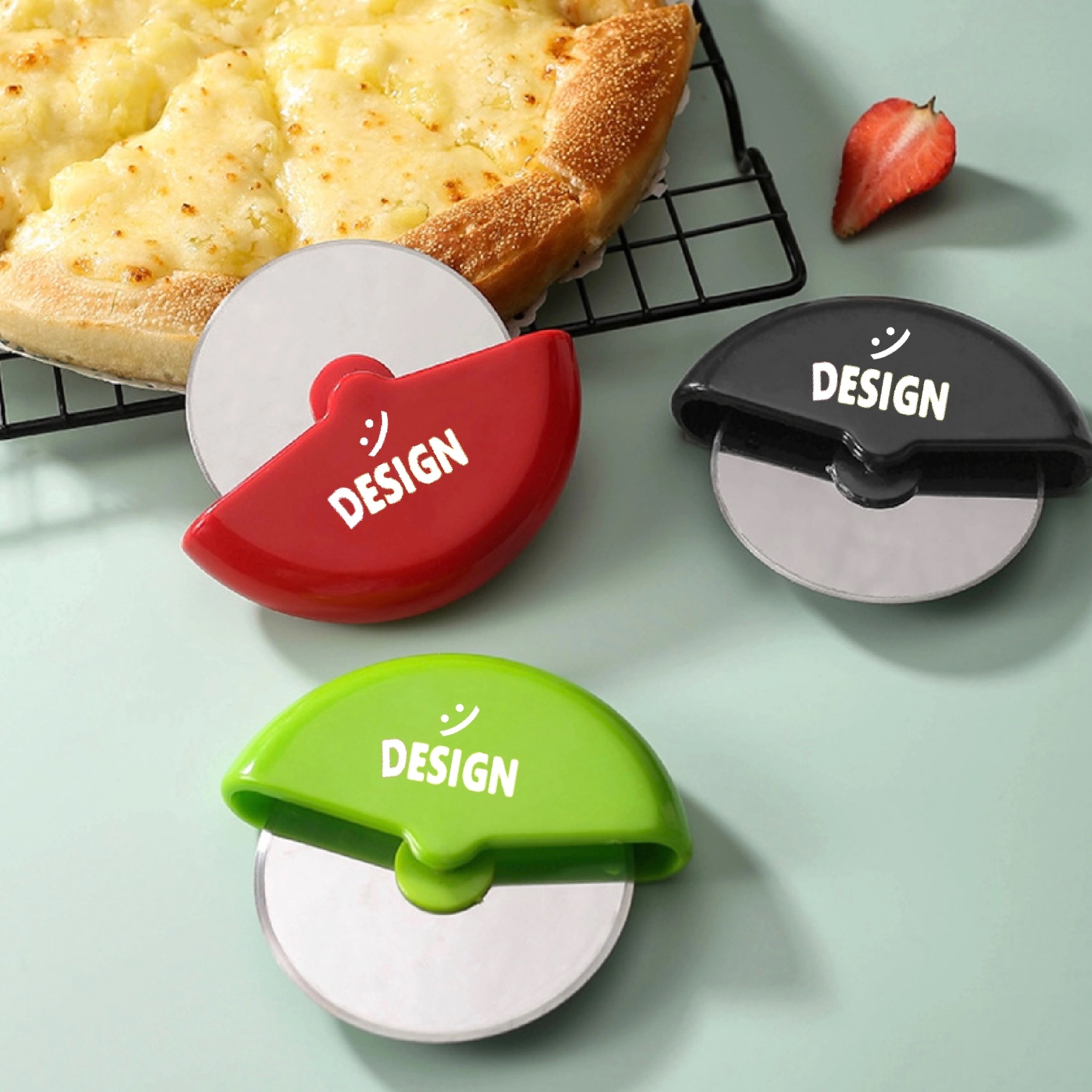 Stainless Pizza Cutter Knife MOQ 50PCS 5