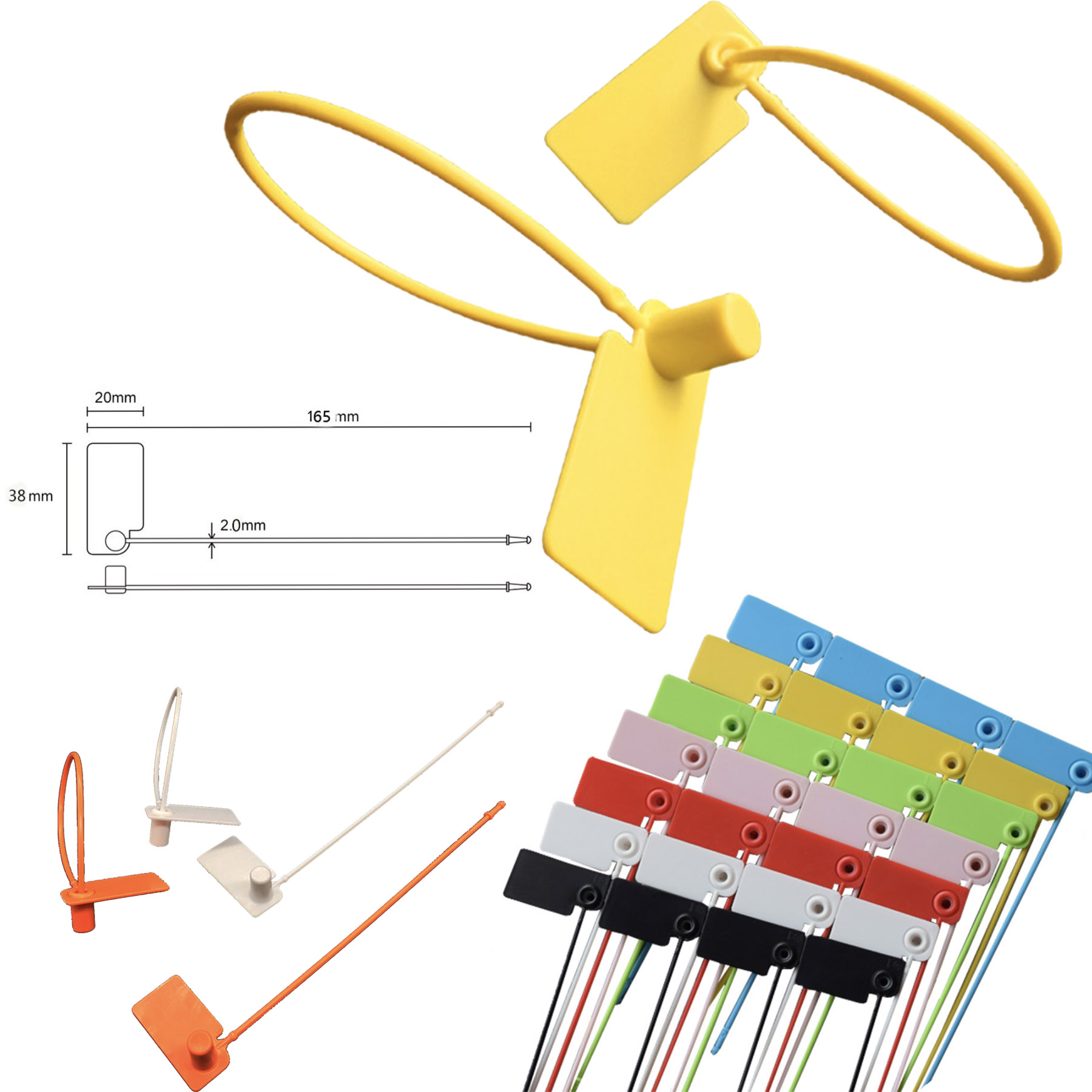 Tamper Proof Self Locking Pull Tight Plastic Security Seal 1