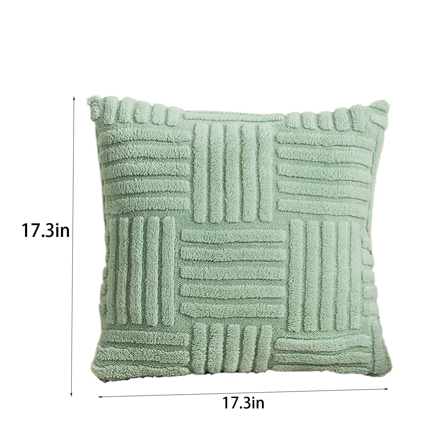 Striped Flannel Square Throw Pillow 5