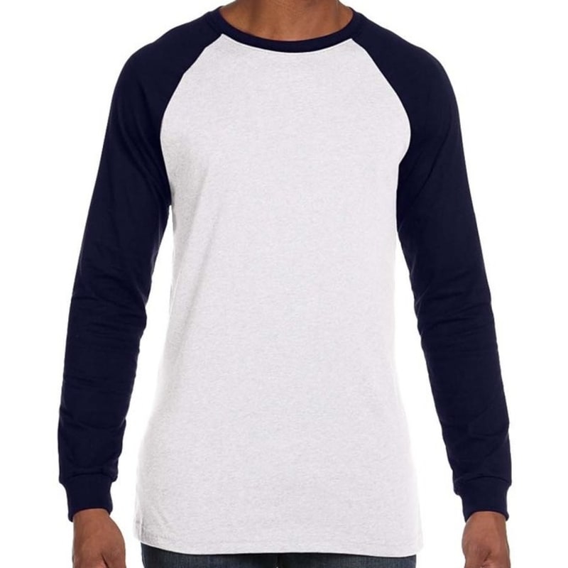 Bella Mens Jersey Long-Sleeve Baseball T-Shirt 12
