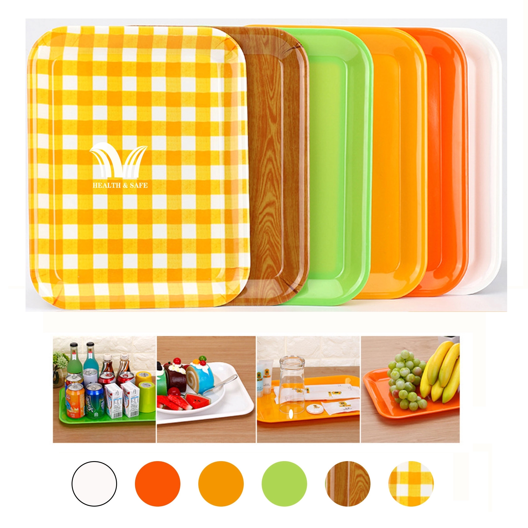 Plastic Restaurant Toddler Fast Food Serving Tray For Eating 1