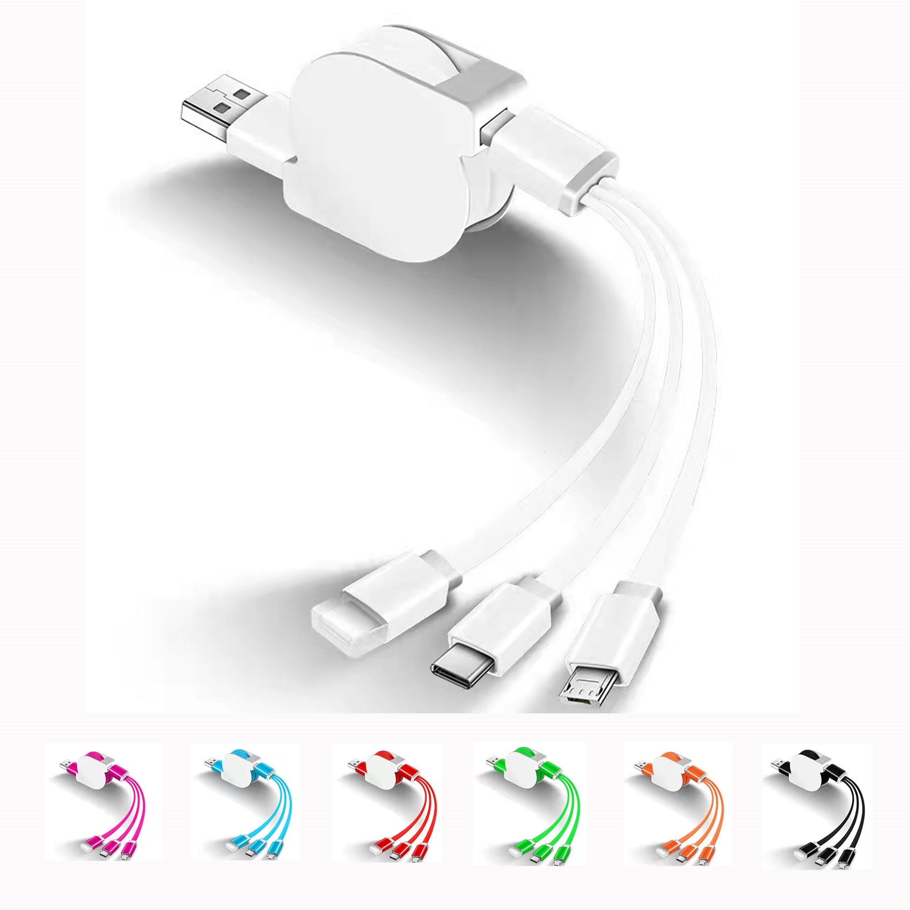 3 In 1 Retractable USB Cable Fast Charger Cord 1