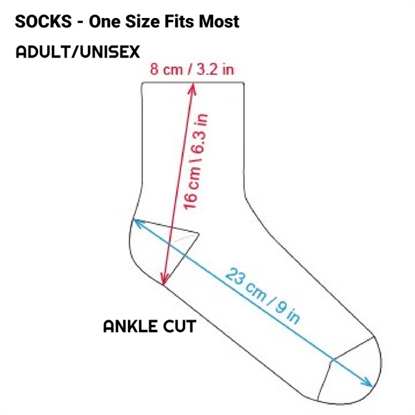 Adult 360 Degree Digital Print Cotton-Blend Ankle Socks 4