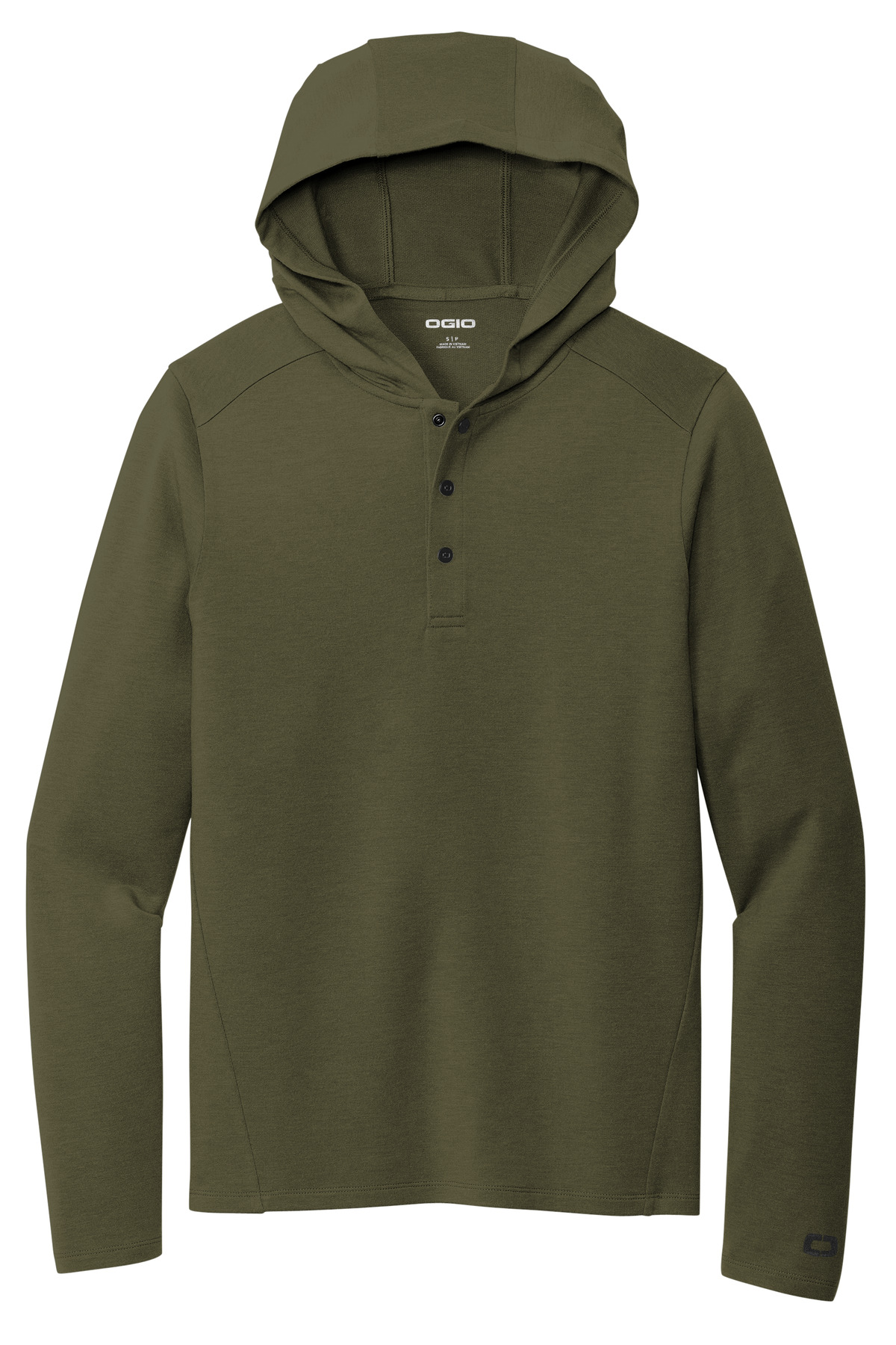 OGIO Luuma Flex Hooded Henley OG826, custom hoodie or sweatshirt with logo imprint 9