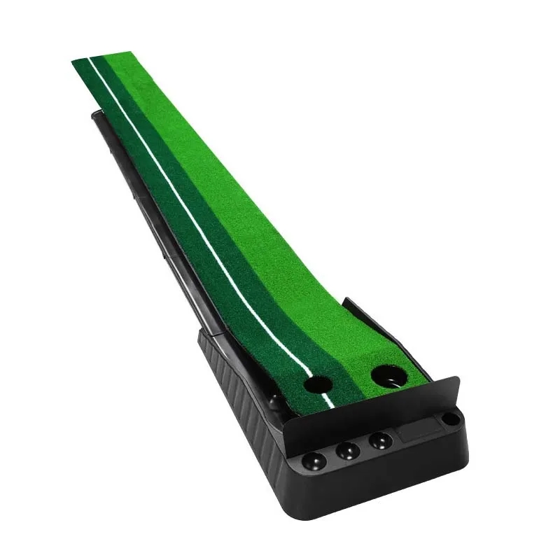 Folding Indoor Golf Putting Mat Automatic Ball Return 6
