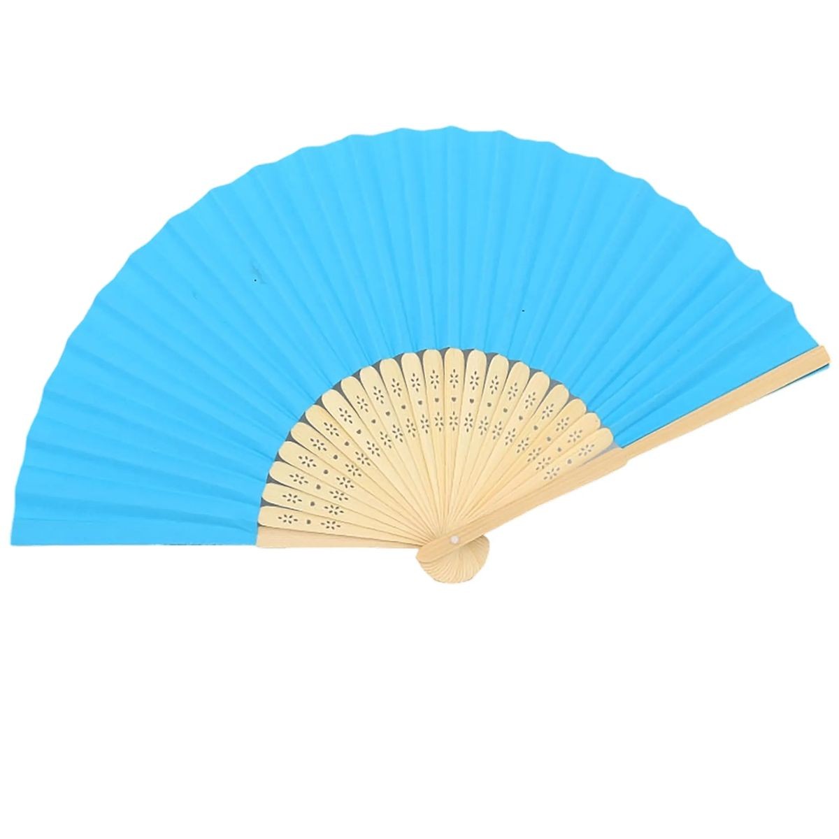 14.96 Inch Paper Fan with Bamboo Frame Lightweight Design 11