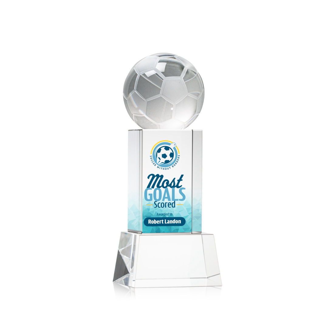 Soccer Ball VividPrint™ Award on Belcroft - Clear 6
