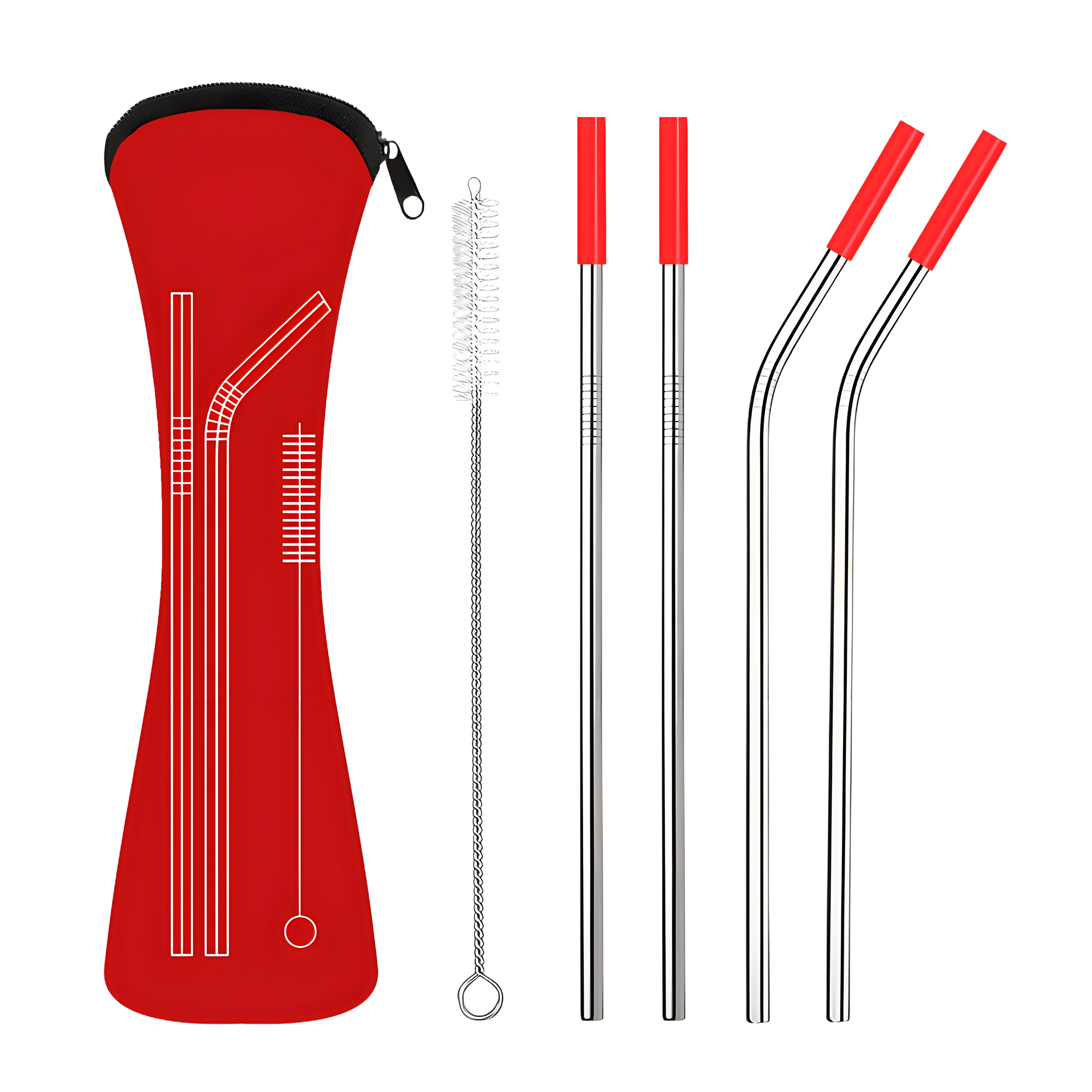 6 Piece Stainless Straw Set 9