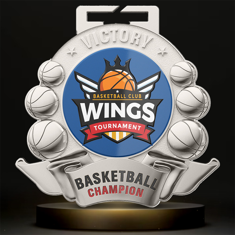 2.5" UV Printed Basketball Medals