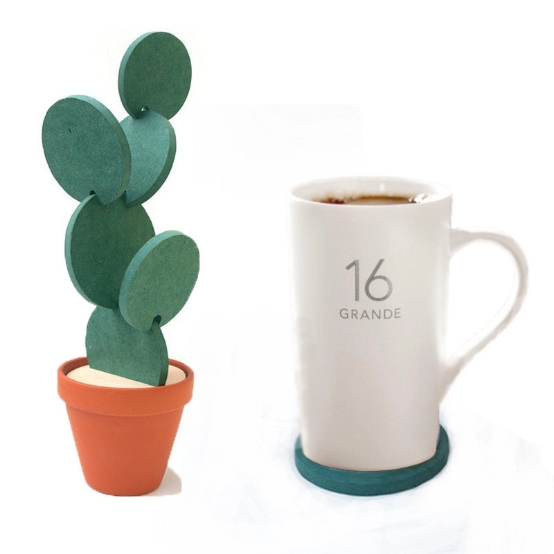 6 Pieces of Cactus DIY Coaster Set 1