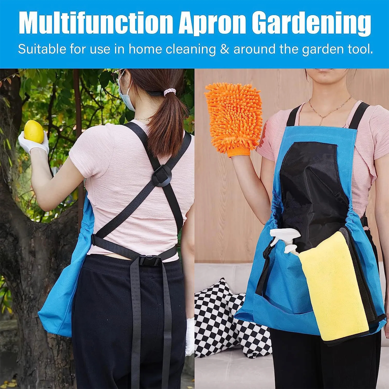 Canvas Gardening Apron with Harvest Pocket 4