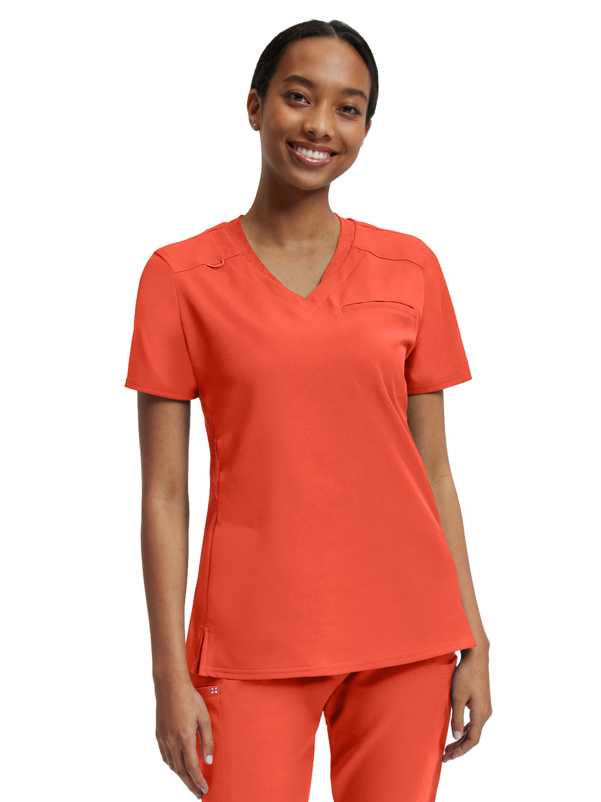 White Cross - VIBE - Women's Two-Pocket Knit Collar V-Neck Top 10